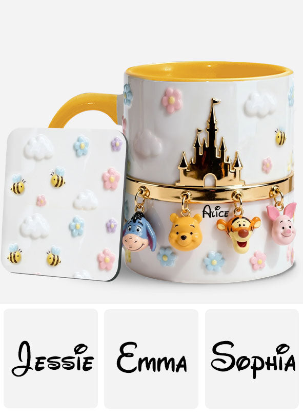 Personalized Ceramic Accent Mug & Coaster Gift for Kids