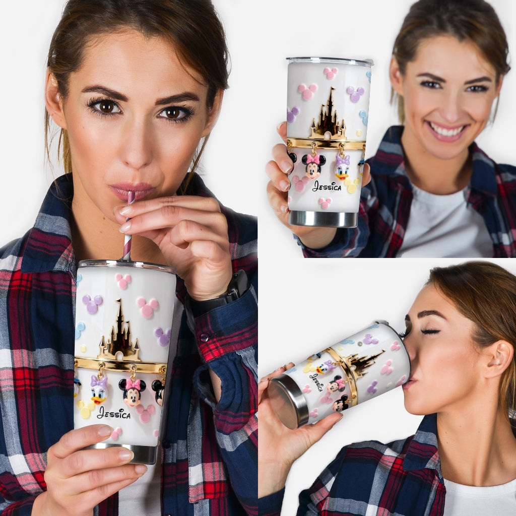 Personalized 3D Mouse Tumbler with Custom Name for Disney Fans Tumbler GradoCreations