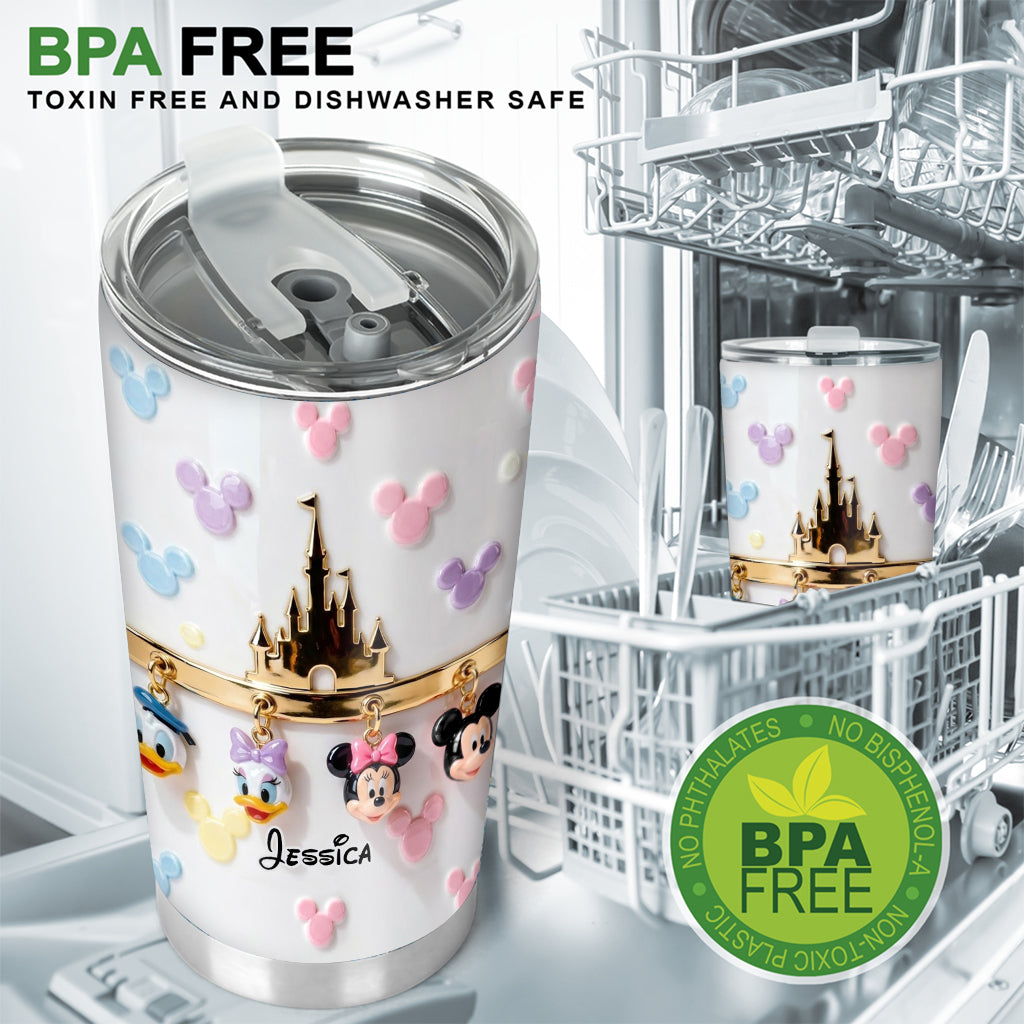 Personalized 3D Mouse Tumbler with Custom Name for Disney Fans Tumbler GradoCreations