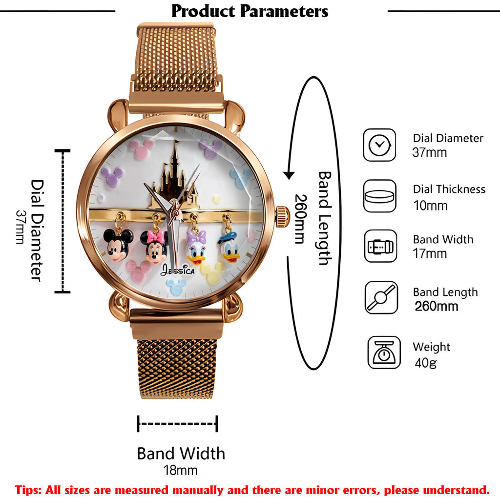 Personalized Disney Hand Watch with Mickey & Friends for Women Women Hand Watch GradoCreations
