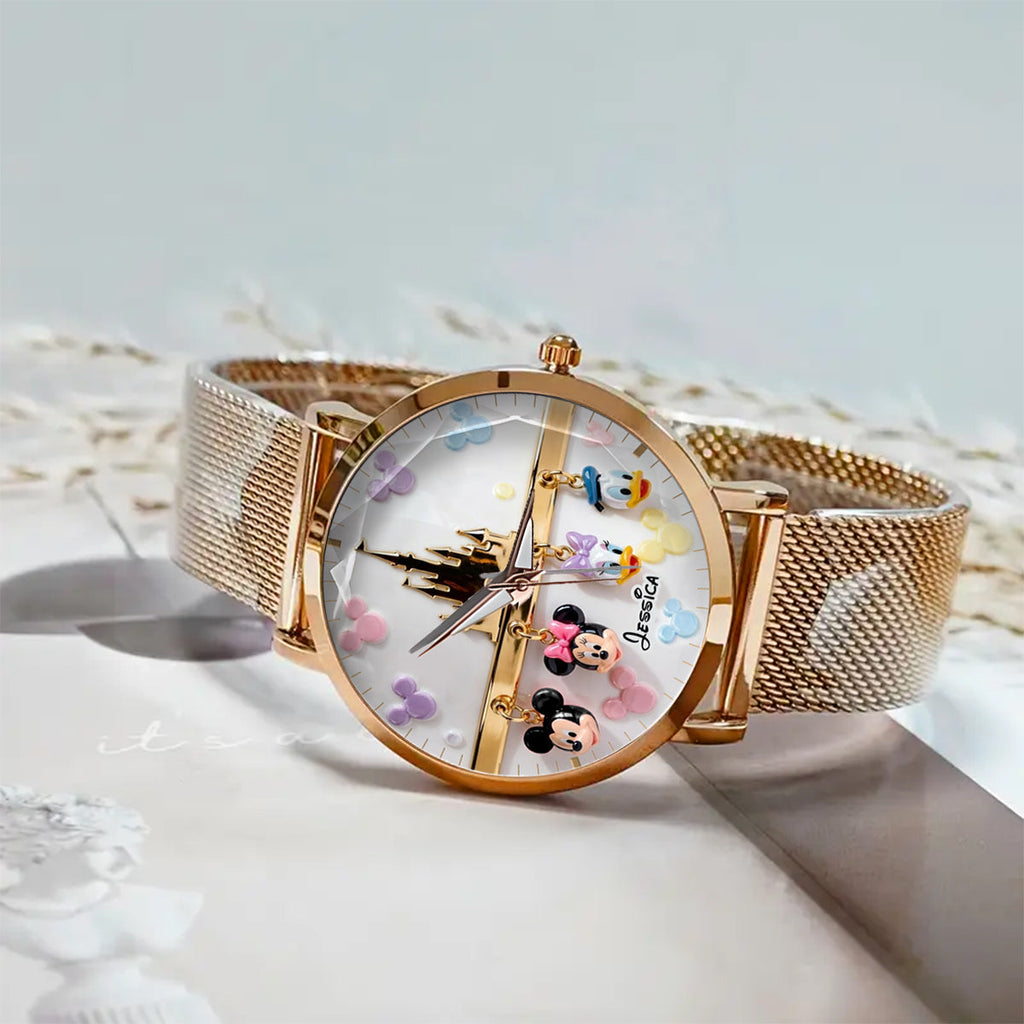 Personalized Disney Hand Watch with Mickey & Friends for Women Women Hand Watch GradoCreations