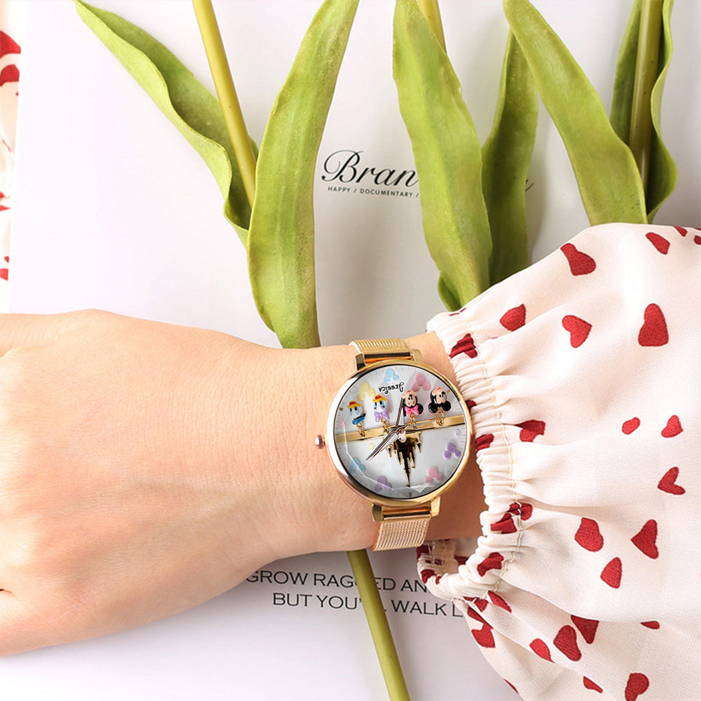 Personalized Disney Hand Watch with Mickey & Friends for Women Women Hand Watch GradoCreations