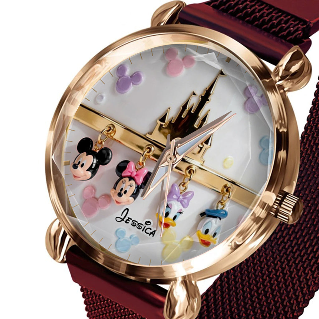 Personalized Disney Hand Watch with Mickey & Friends for Women Women Hand Watch GradoCreations