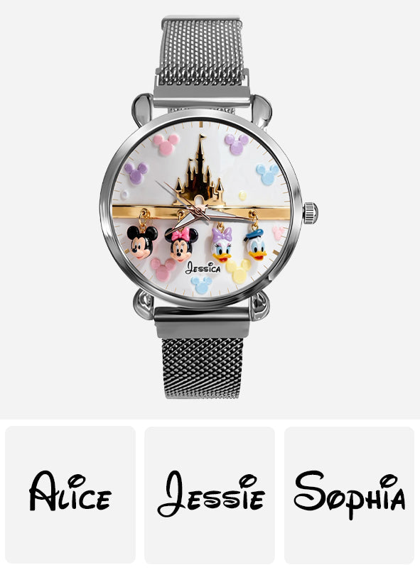 Personalized Disney Hand Watch with Mickey & Friends for Women Women Hand Watch GradoCreations