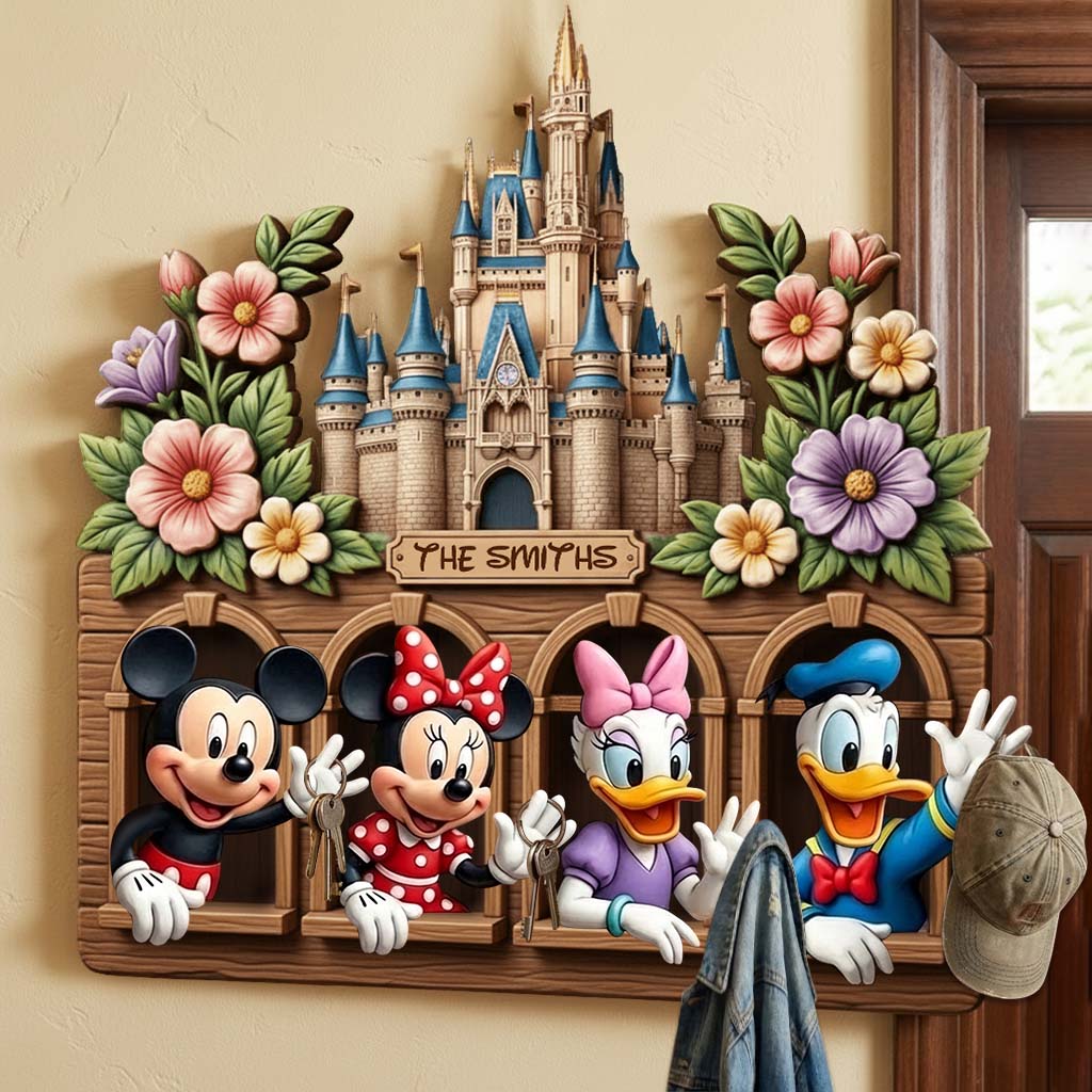 Personalized Disney Mouse Shaped Wall Organizer for Home Decor Shaped Hanging Organizer GradoCreations