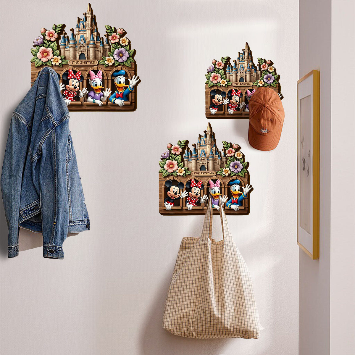 Personalized Disney Mouse Shaped Wall Organizer for Home Decor Shaped Hanging Organizer GradoCreations