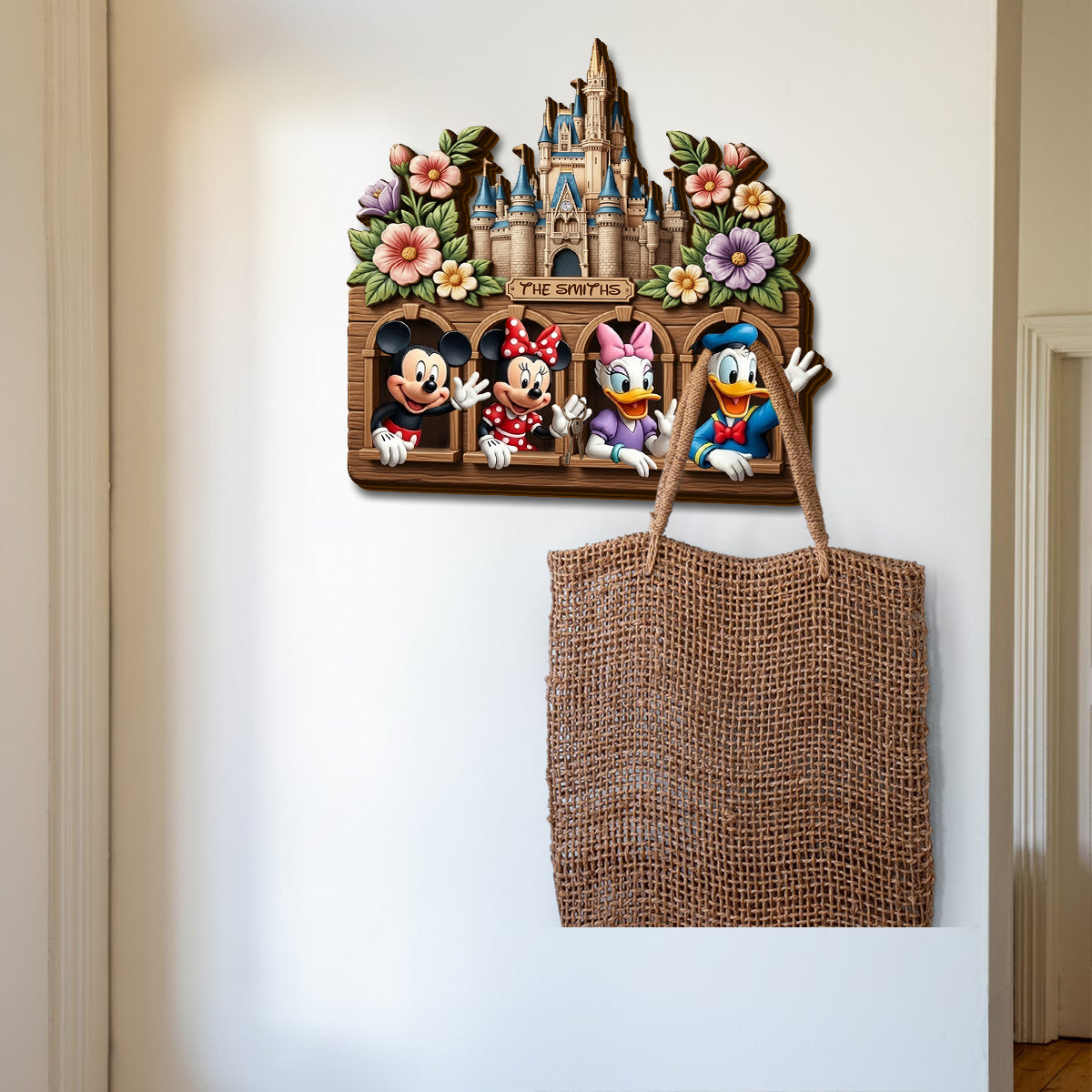 Personalized Disney Mouse Shaped Wall Organizer for Home Decor Shaped Hanging Organizer GradoCreations