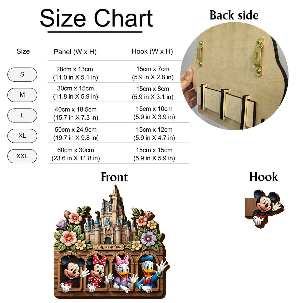 Personalized Disney Mouse Shaped Wall Organizer for Home Decor Shaped Hanging Organizer GradoCreations