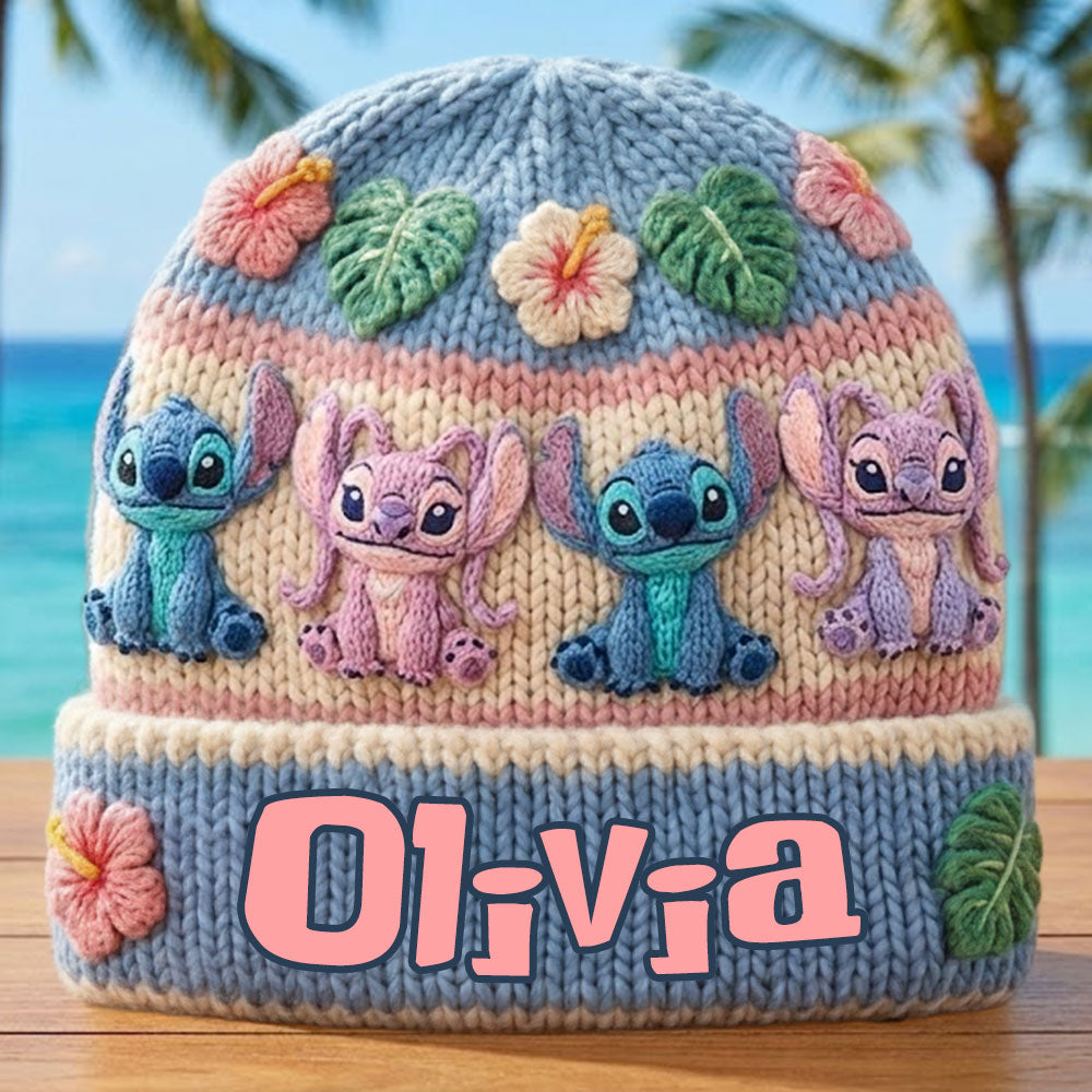 Personalized Ohana Beanie Hat Customized for Kids & Adults Beanie Hat GradoCreations