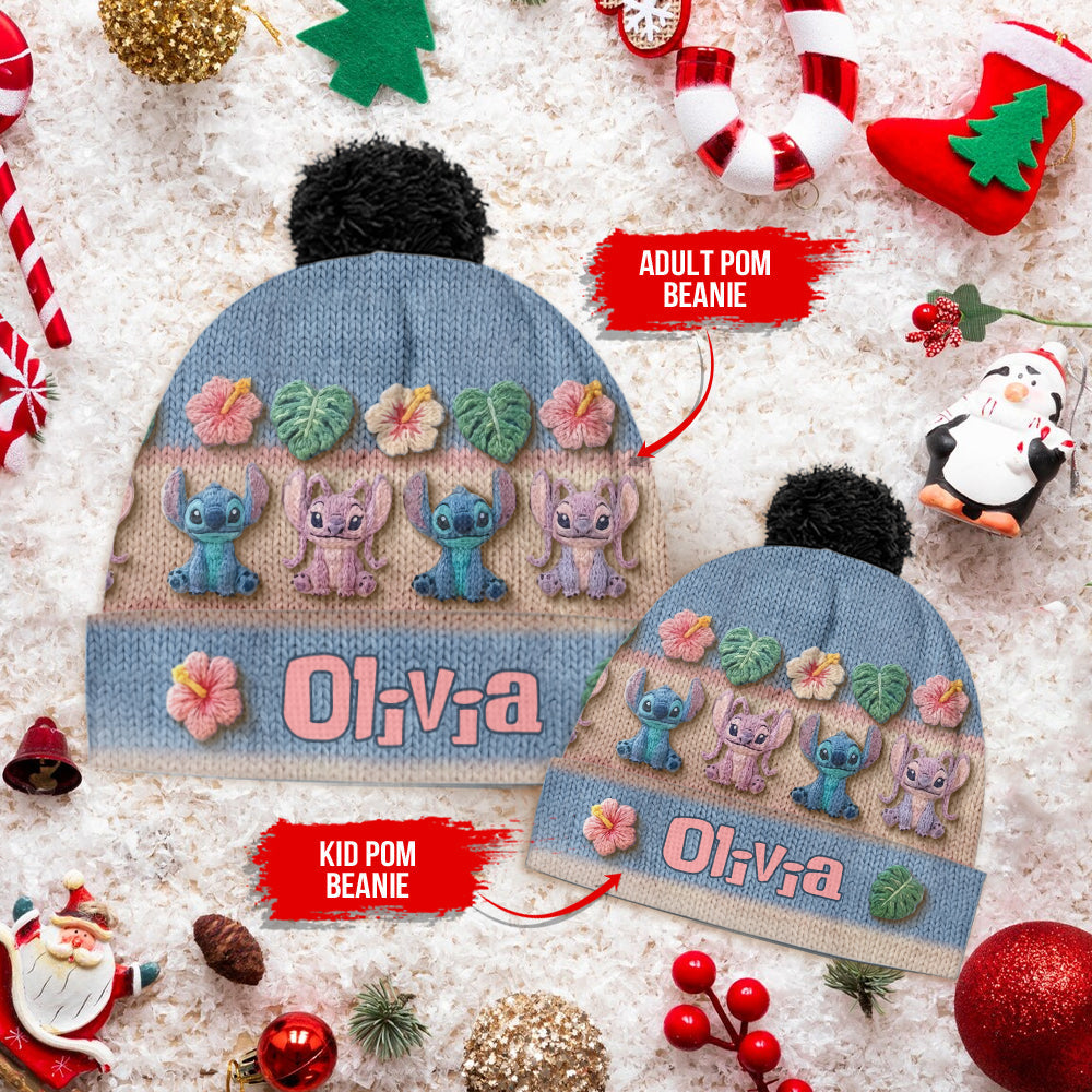 Personalized Ohana Beanie Hat Customized for Kids & Adults Beanie Hat GradoCreations