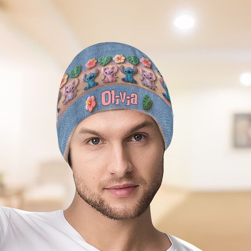 Personalized Ohana Beanie Hat Customized for Kids & Adults Beanie Hat GradoCreations