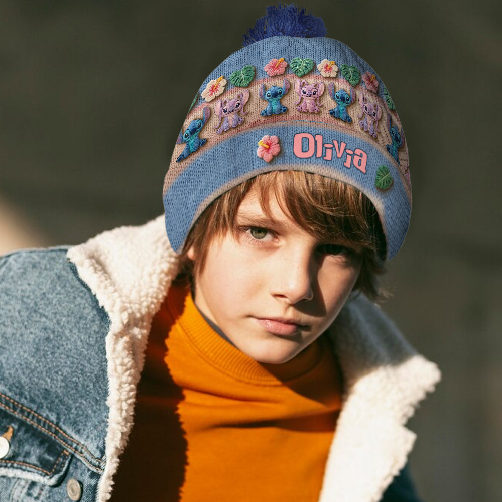 Personalized Ohana Beanie Hat Customized for Kids & Adults Beanie Hat GradoCreations