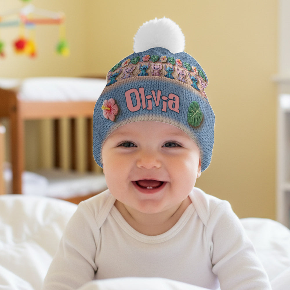 Personalized Ohana Beanie Hat Customized for Kids & Adults Beanie Hat GradoCreations