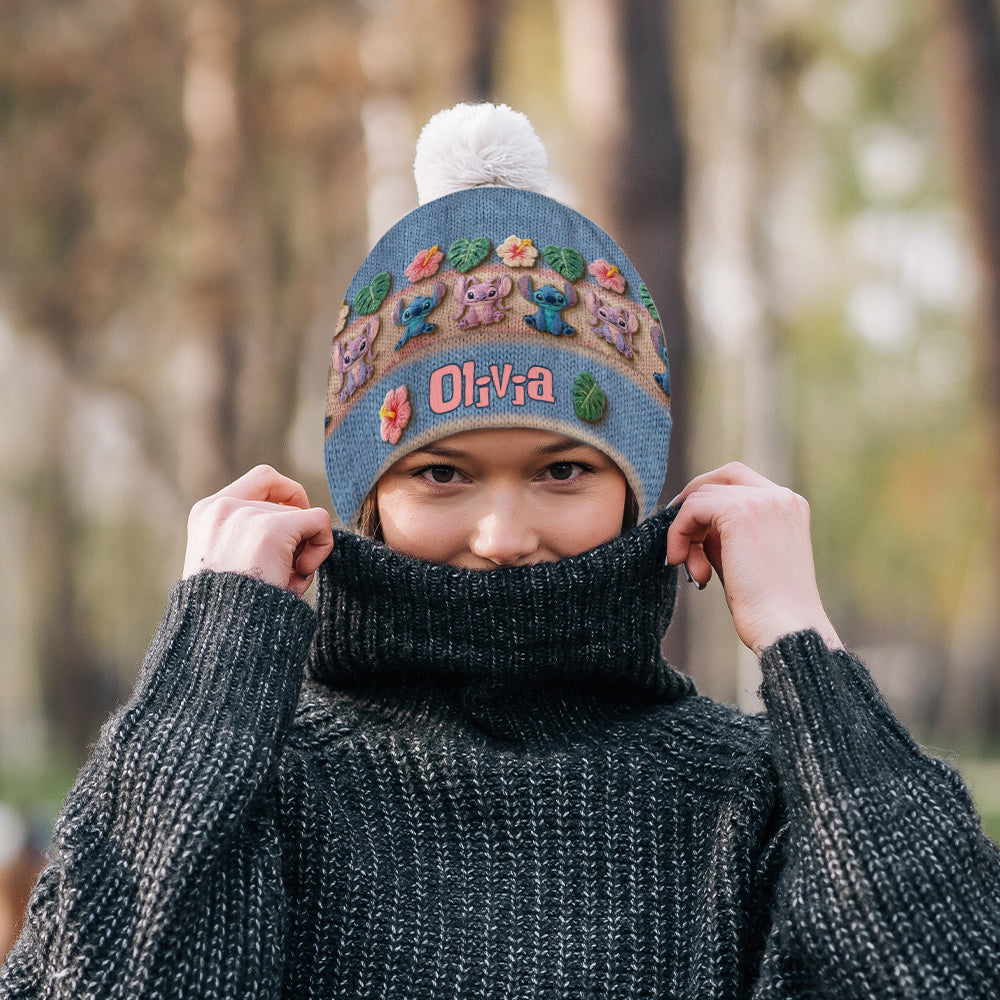 Personalized Ohana Beanie Hat Customized for Kids & Adults Beanie Hat GradoCreations