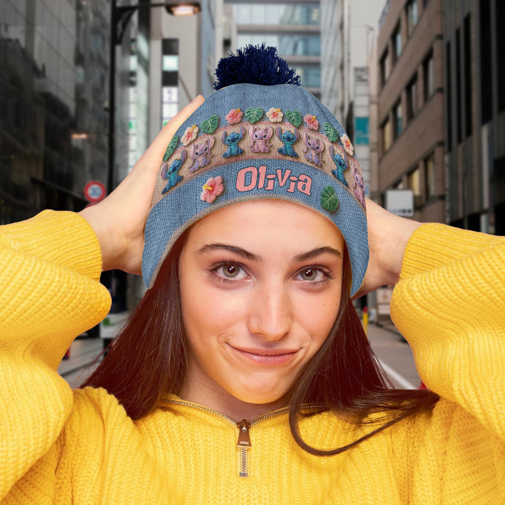 Personalized Ohana Beanie Hat Customized for Kids & Adults Beanie Hat GradoCreations