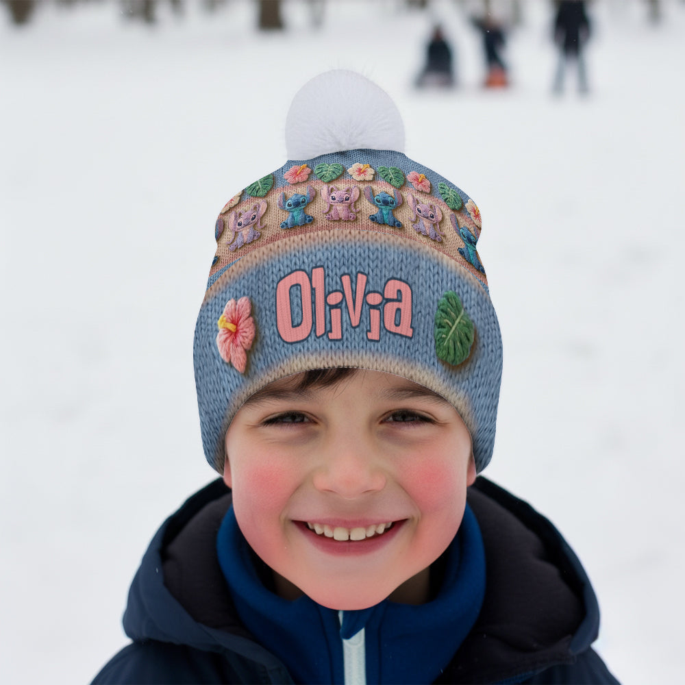 Personalized Ohana Beanie Hat Customized for Kids & Adults Beanie Hat GradoCreations