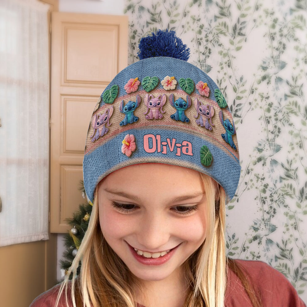 Personalized Ohana Beanie Hat Customized for Kids & Adults Beanie Hat GradoCreations