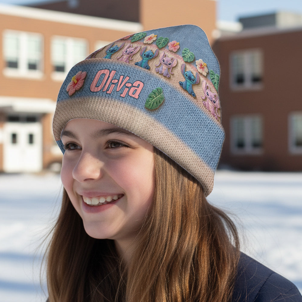 Personalized Ohana Beanie Hat Customized for Kids & Adults Beanie Hat GradoCreations