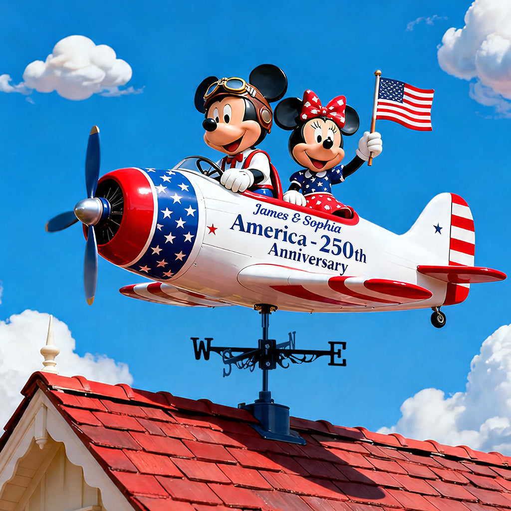 Personalized Weather Vane with Custom Airplane Design for Couples Anniversary Gift Weather Vane GradoCreations