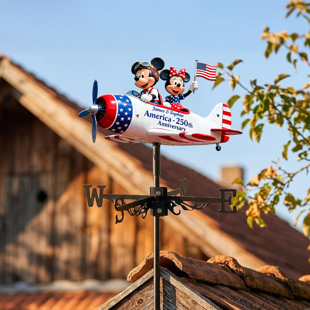 Personalized Weather Vane with Custom Airplane Design for Couples Anniversary Gift Weather Vane GradoCreations
