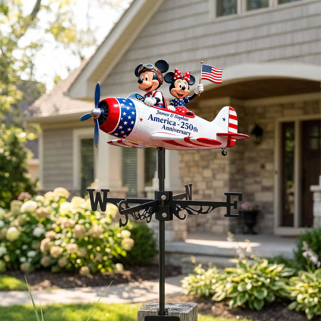 Personalized Weather Vane with Custom Airplane Design for Couples Anniversary Gift Weather Vane GradoCreations