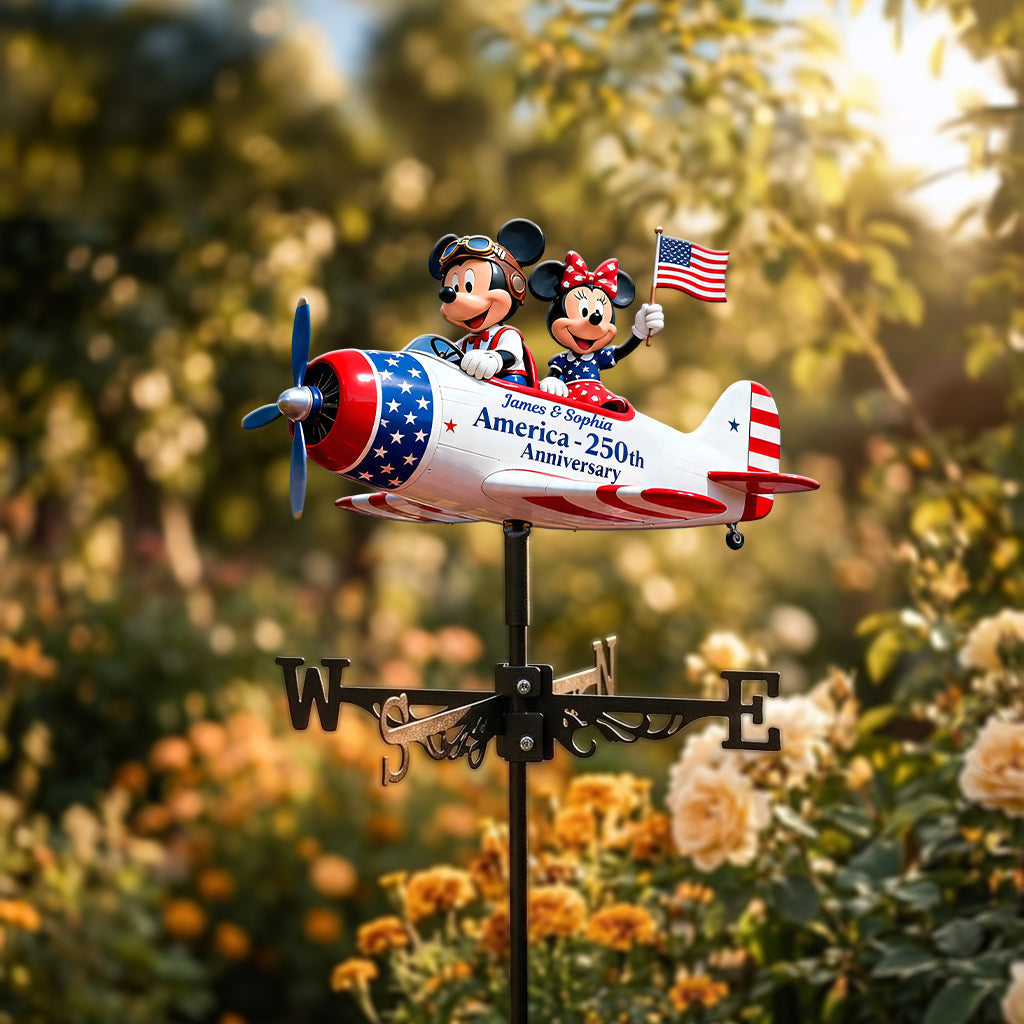 Personalized Weather Vane with Custom Airplane Design for Couples Anniversary Gift Weather Vane GradoCreations