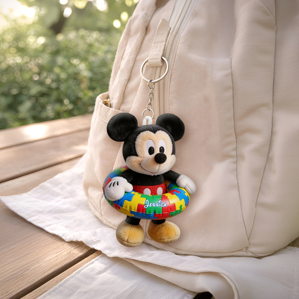 Personalized Autism Awareness Tumbler with Plush Charm for Kids Tumbler With Plush Charm GradoCreations