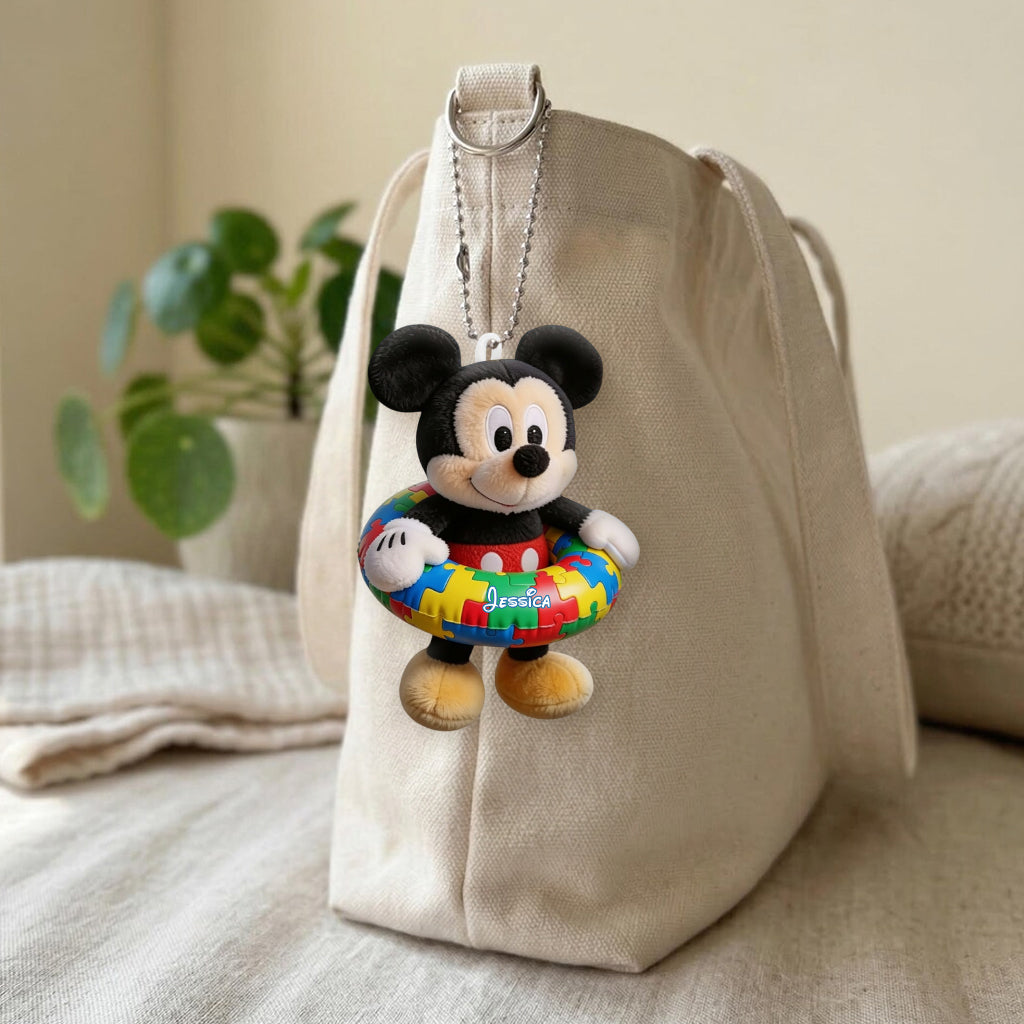Personalized Autism Awareness Tumbler with Plush Charm for Kids Tumbler With Plush Charm GradoCreations