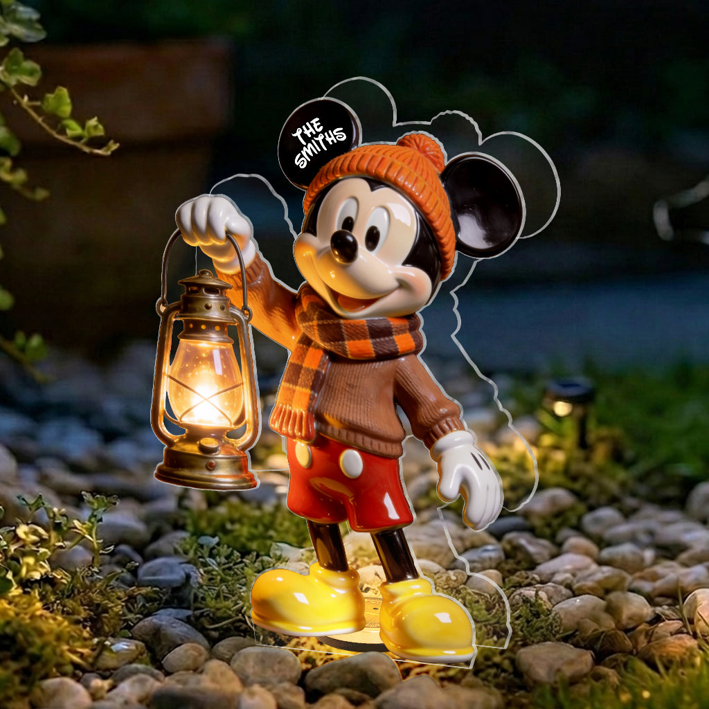 Personalized Solar Acrylic Light with 3D Design Gift for Garden Solar Acrylic Light GradoCreations