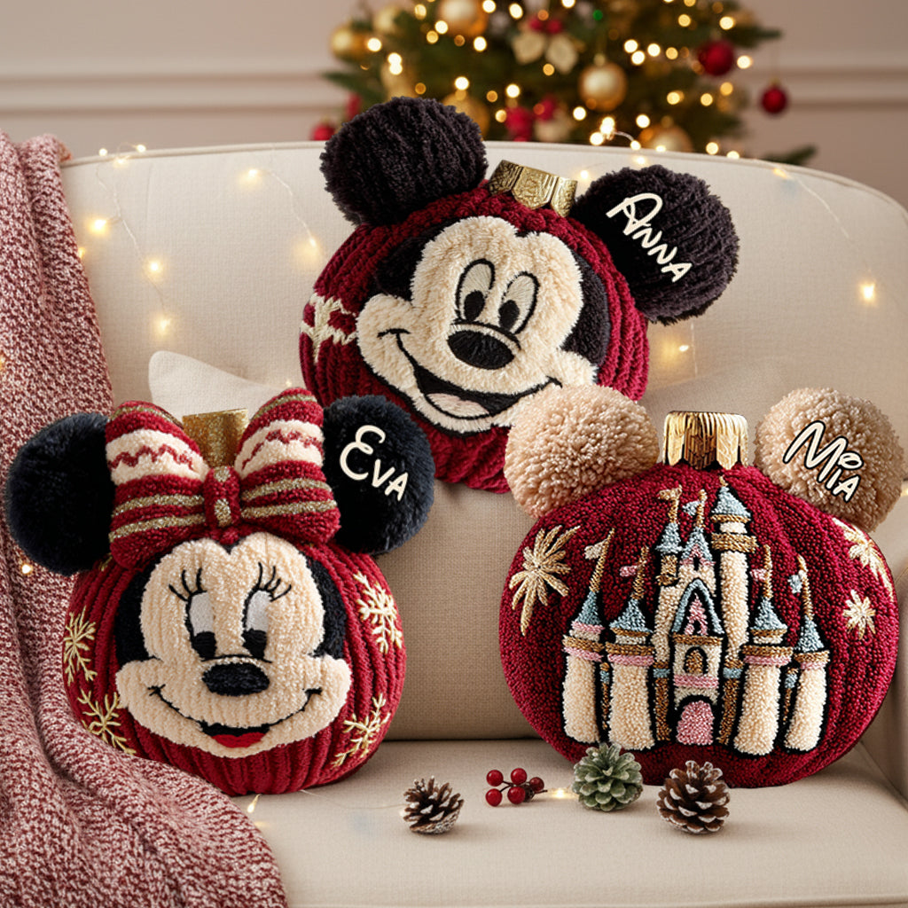 Personalized Mouse Shaped Pillow Unique Christmas Gift for Kids Faux Fur Shaped Pillow GradoCreations