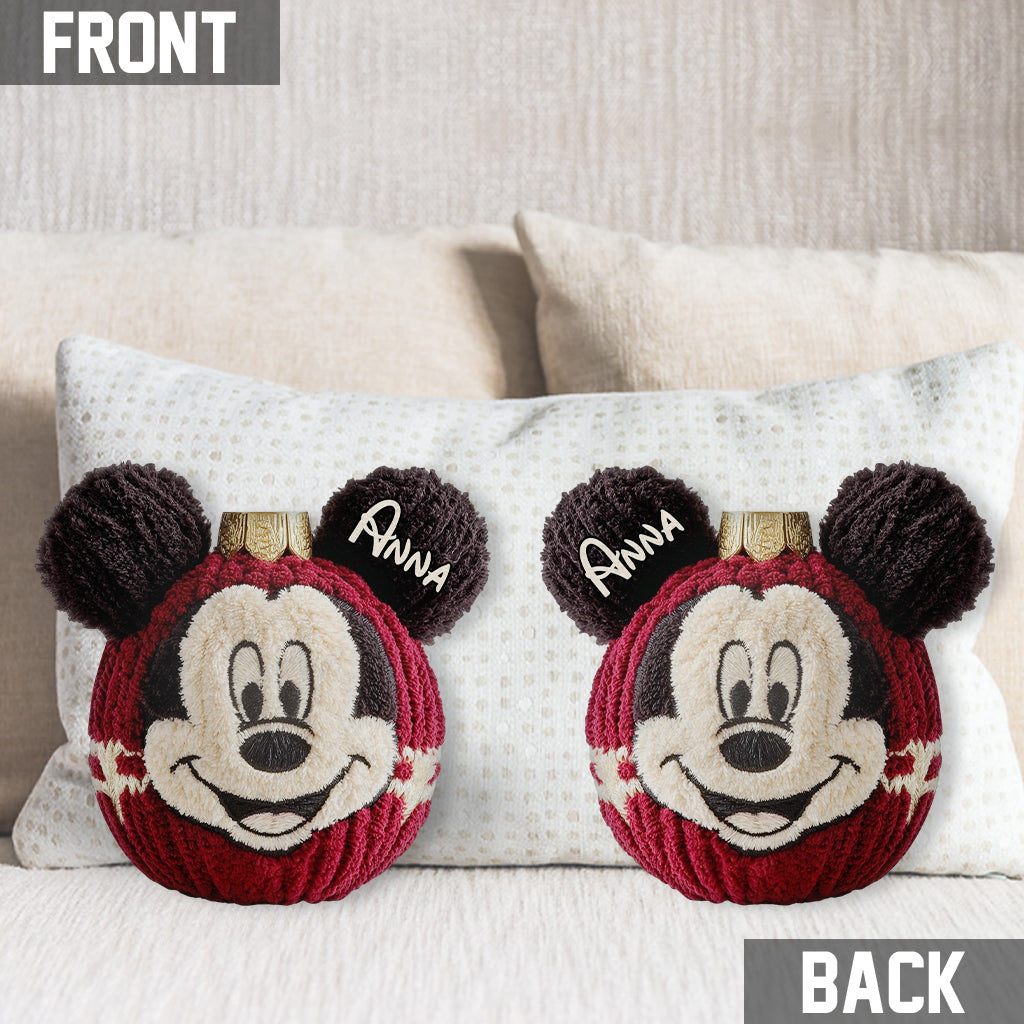 Personalized Mouse Shaped Pillow Unique Christmas Gift for Kids Faux Fur Shaped Pillow GradoCreations