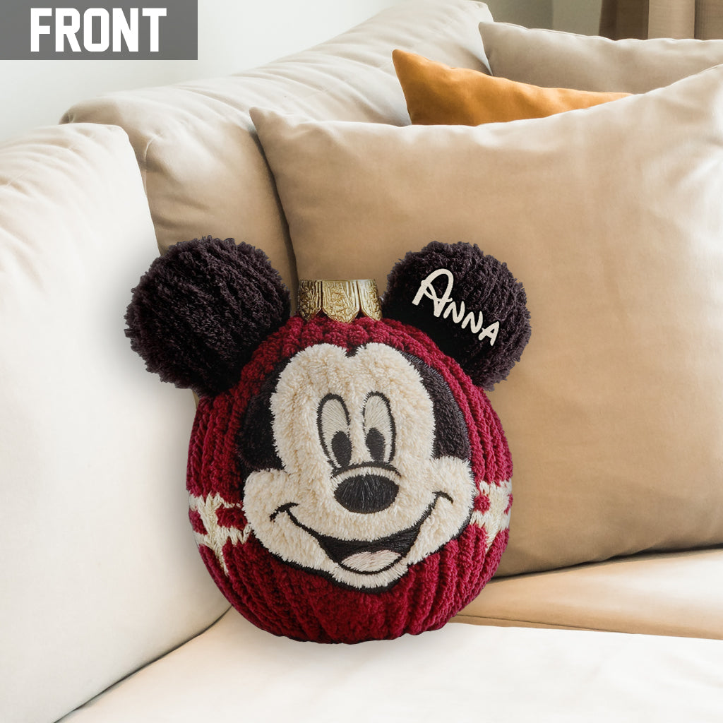 Personalized Mouse Shaped Pillow Unique Christmas Gift for Kids Faux Fur Shaped Pillow GradoCreations