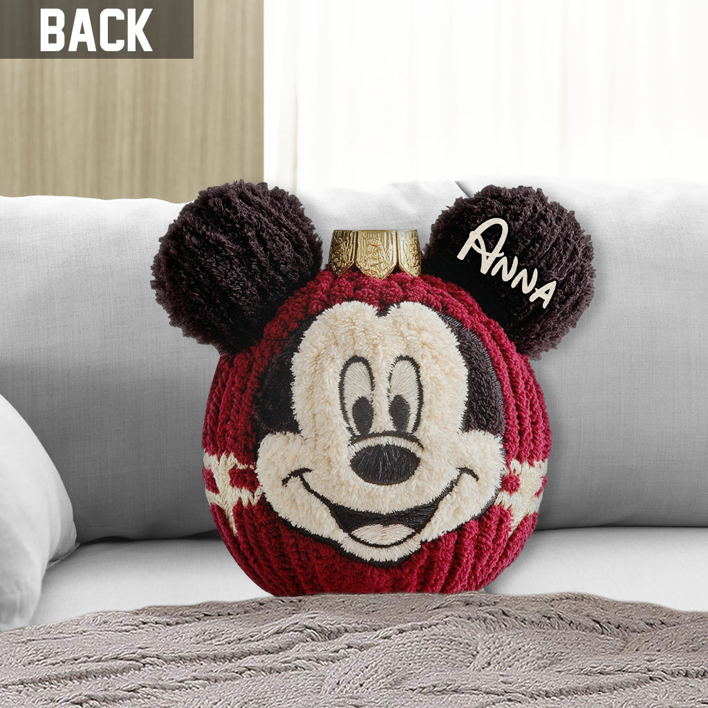 Personalized Mouse Shaped Pillow Unique Christmas Gift for Kids Faux Fur Shaped Pillow GradoCreations