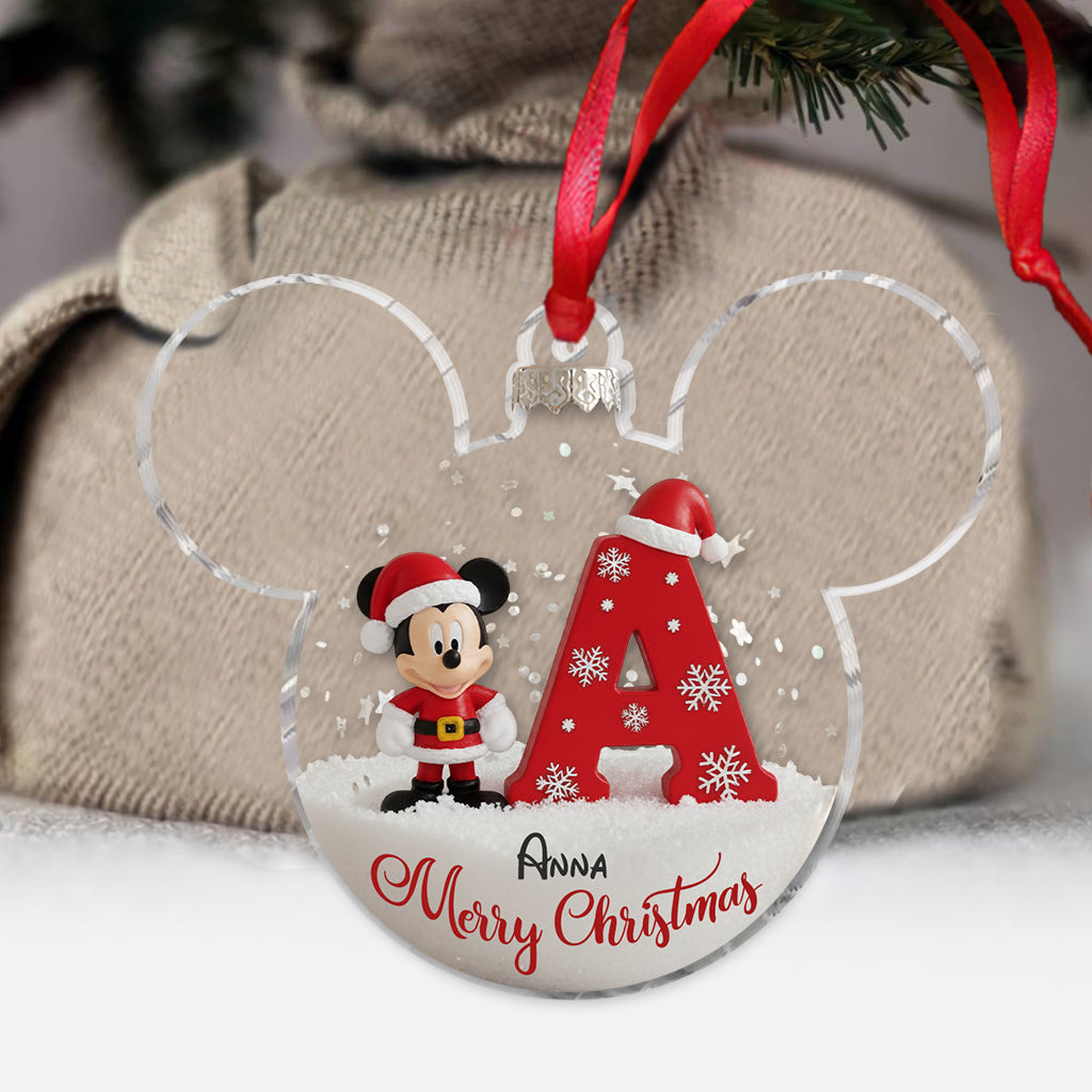 Personalized Mouse Ornament Custom Initial Gift for Disney Lovers Ornament GradoCreations
