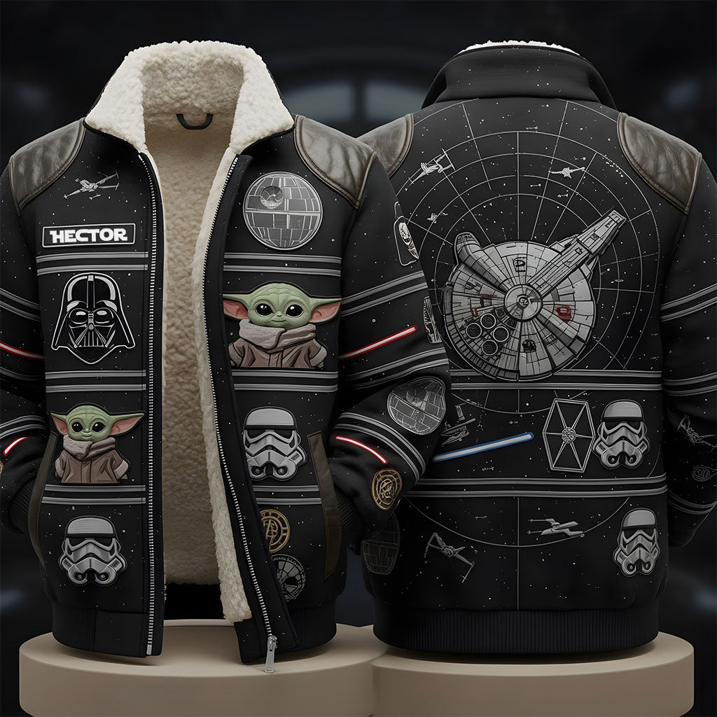 Personalized Star Wars Zip Jacket Custom Name Gift for Fans Zip Jacket GradoCreations