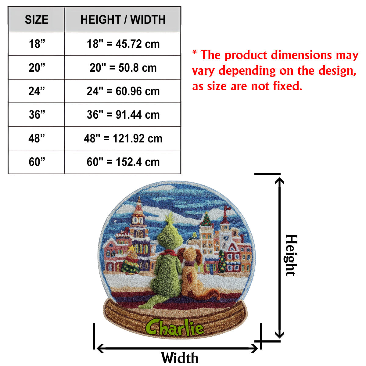 Personalized Non-Slip Tufted Rug Christmas Gift for Kids Non-Slip Tufted Rug GradoCreations