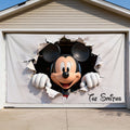 Personalized Peeking Mouse Head Garage Door Banner for Family Garage Door Banner GradoCreations