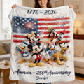 Personalized USA 250th Anniversary Blanket with Name | Custom Gift Blanket GradoCreations