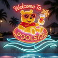 Personalized Neon LED Light Sign Custom Poolside Decor Neon LED Light Sign GradoCreations