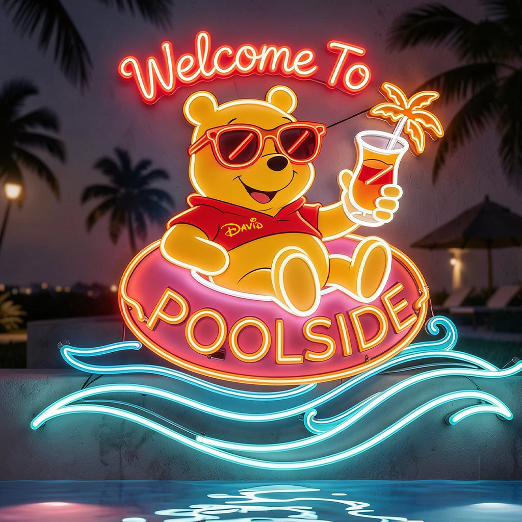 Personalized Neon LED Light Sign Custom Poolside Decor Neon LED Light Sign GradoCreations