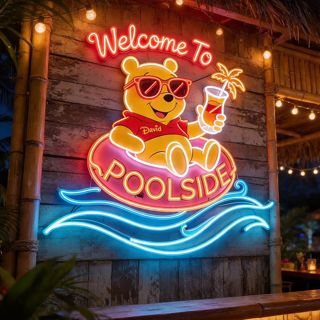 Personalized Neon LED Light Sign Custom Poolside Decor Neon LED Light Sign GradoCreations
