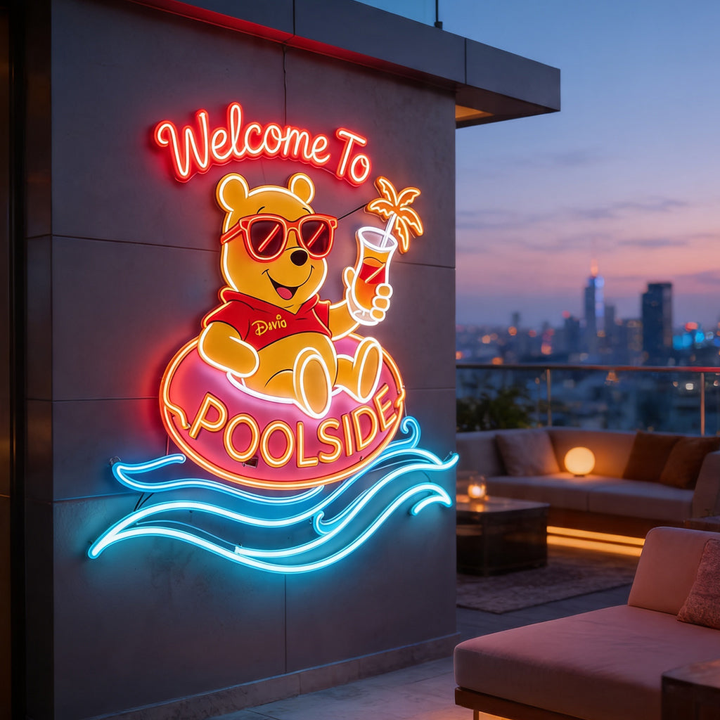 Personalized Neon LED Light Sign Custom Poolside Decor Neon LED Light Sign GradoCreations