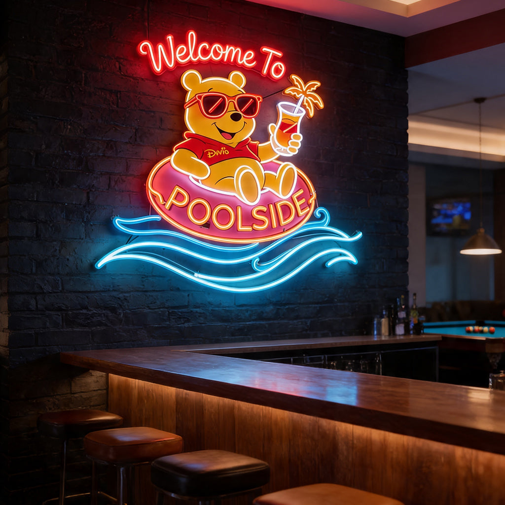 Personalized Neon LED Light Sign Custom Poolside Decor Neon LED Light Sign GradoCreations
