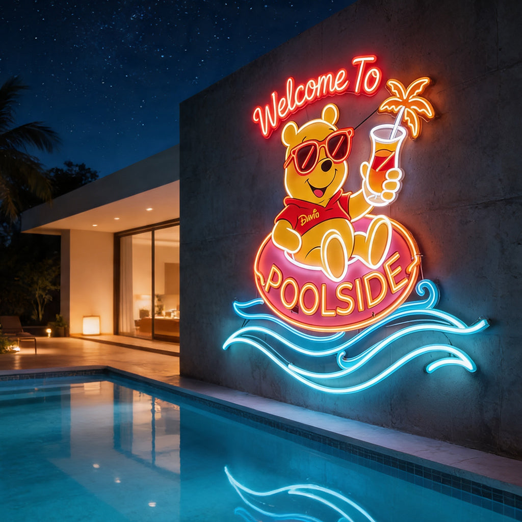 Personalized Neon LED Light Sign Custom Poolside Decor Neon LED Light Sign GradoCreations