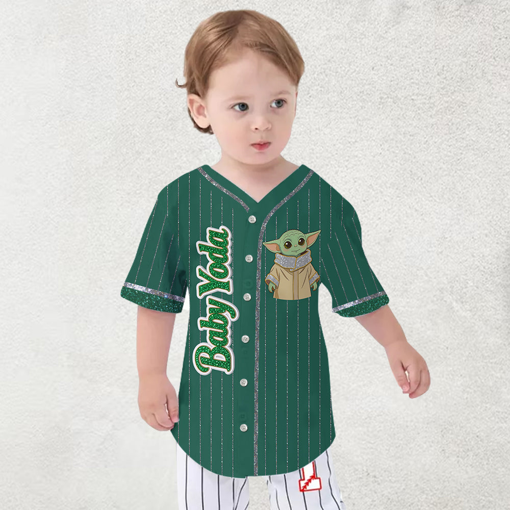 Personalized Baby Yoda Baseball Jersey Custom Name Gift for Kids Baseball Jersey GradoCreations