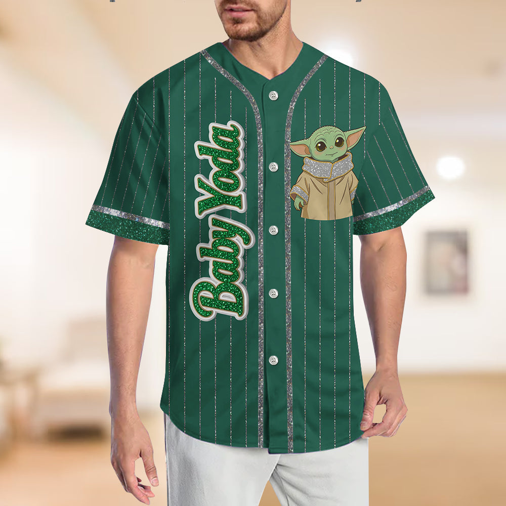 Personalized Baby Yoda Baseball Jersey Custom Name Gift for Kids Baseball Jersey GradoCreations