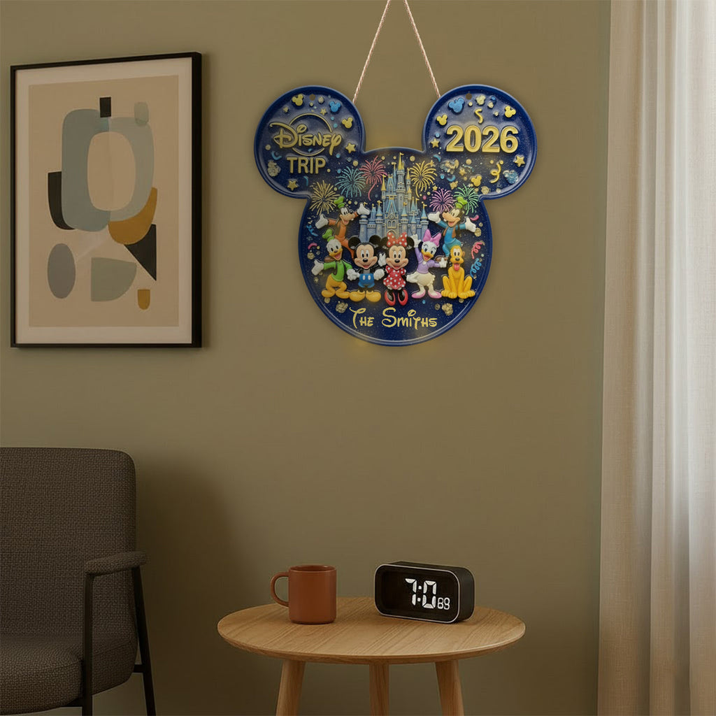 Personalized Disney LED Light Acrylic Sign Magical Decor LED Light Acrylic Sign GradoCreations