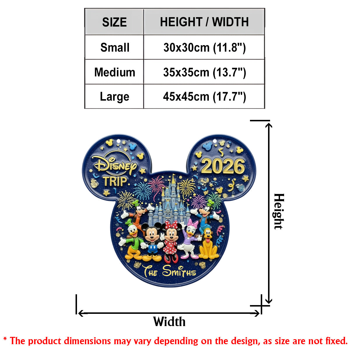 Personalized Disney LED Light Acrylic Sign Magical Decor LED Light Acrylic Sign GradoCreations