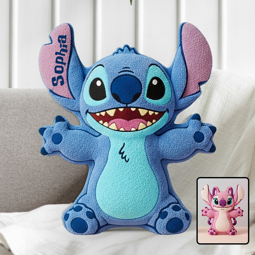 Personalized Ohana Shaped Pillow Custom Name Gift for Family Shaped Pillow GradoCreations