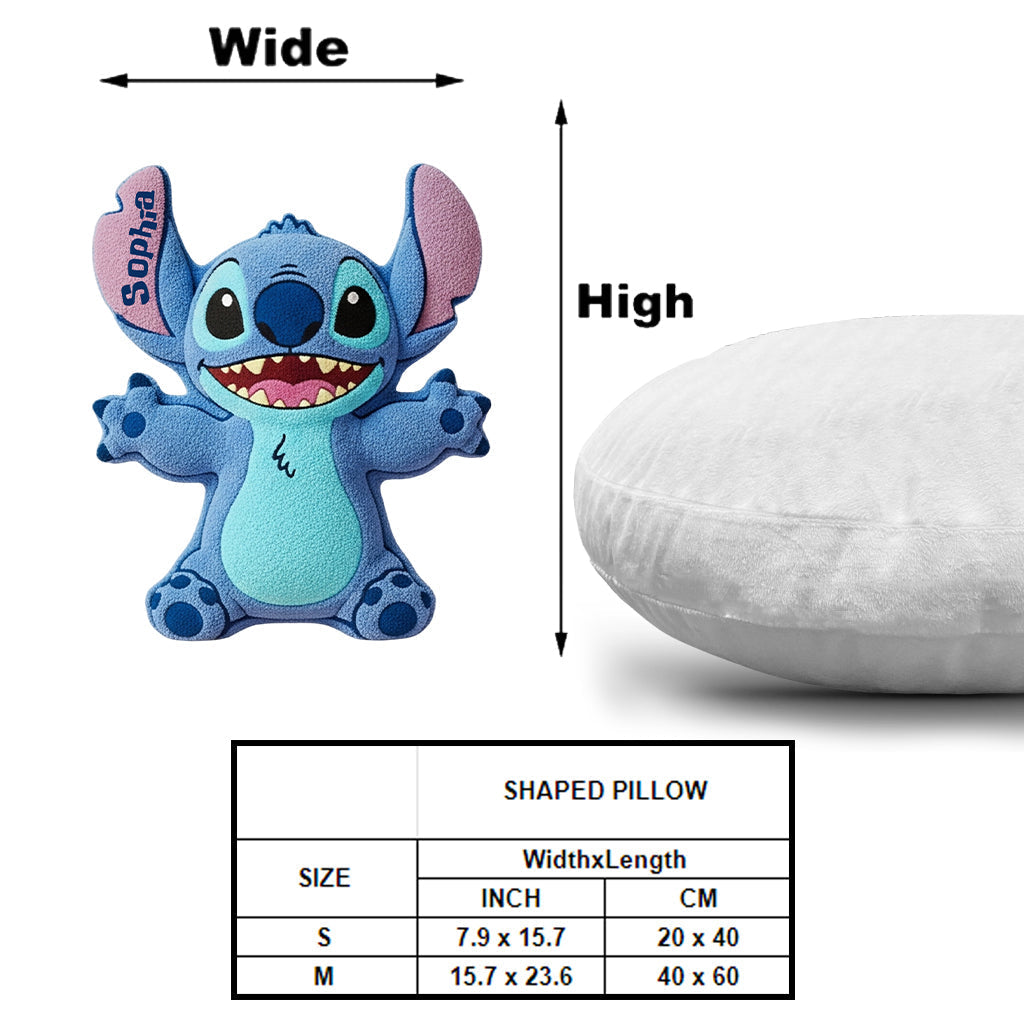 Personalized Ohana Shaped Pillow Custom Name Gift for Family Shaped Pillow GradoCreations